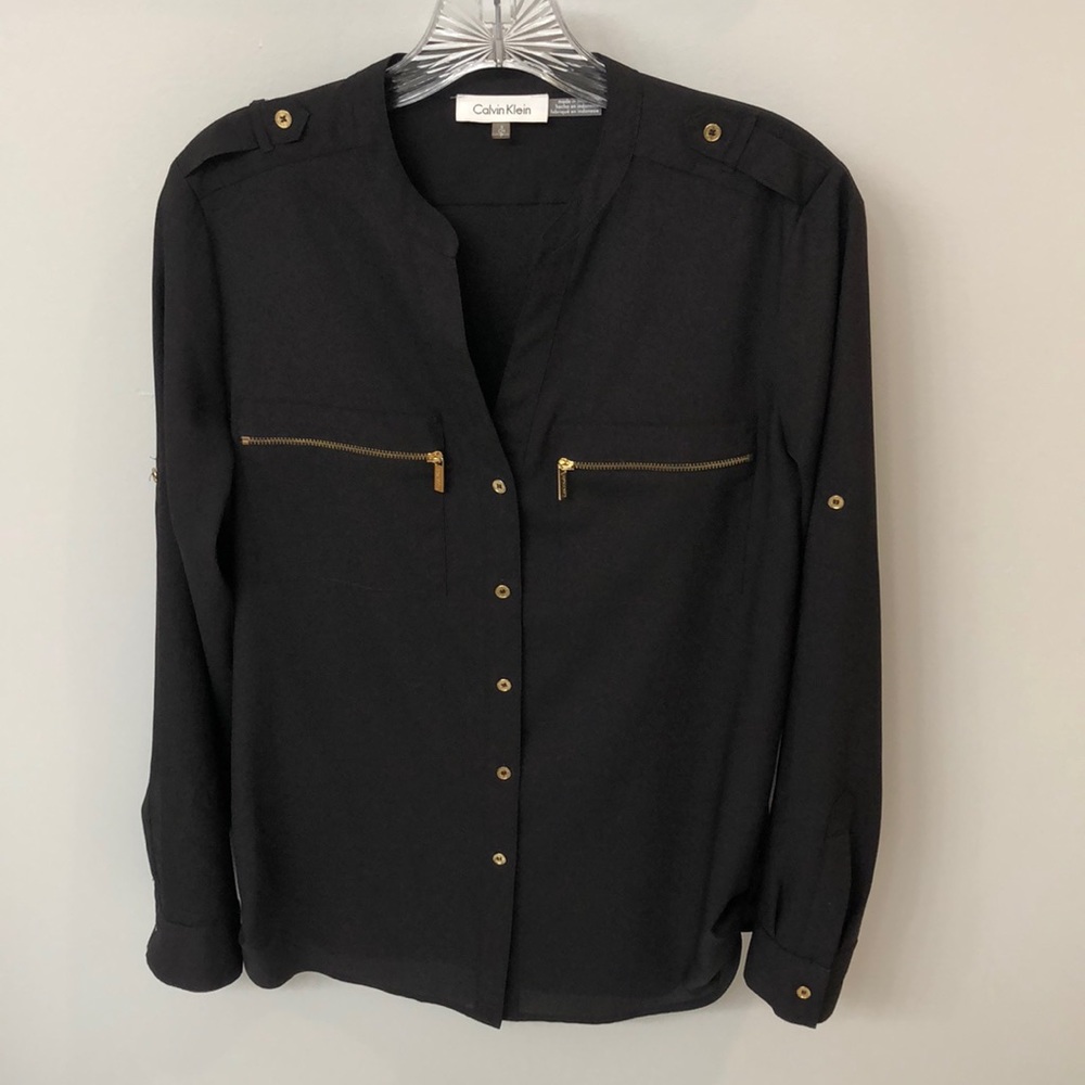 Calvin Klein button up blouse